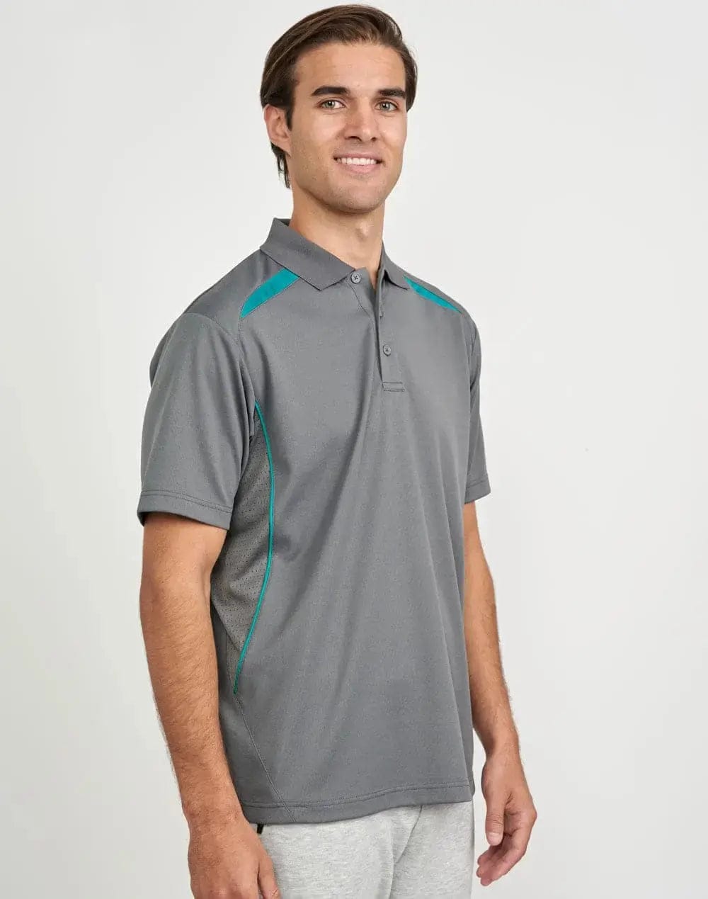 Winning Spirit Men's Sustainable Poly-Cotton Contrast Polo Shirt PS93